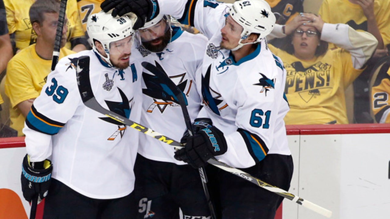 The Latest: San Jose answers Penguins, Sharks up 3-2 in 1st